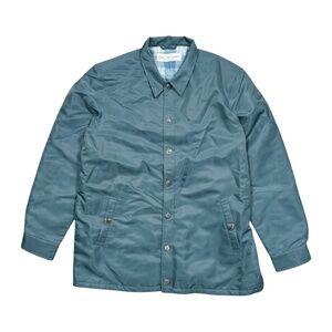 God's True Cashmere Parachute Cashmere Lined Nylon Jacket Teal Green Mens XL